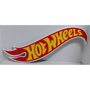 OPEN ROAD BRANDS MATTEL HOT WHEELS 24” WOOD LOGO SIGN WALL DECOR READ!!!!
